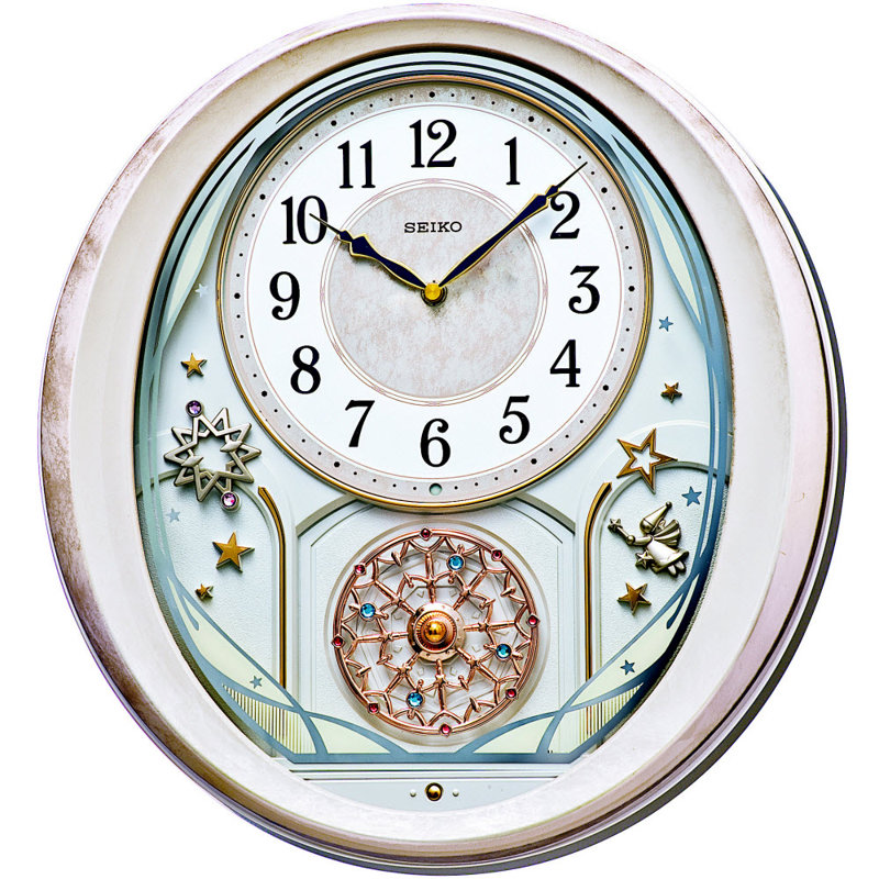 Seiko Glittering Starry Night Melodies in Motion Wall Clock Wayfair